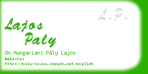 lajos paly business card