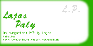 lajos paly business card